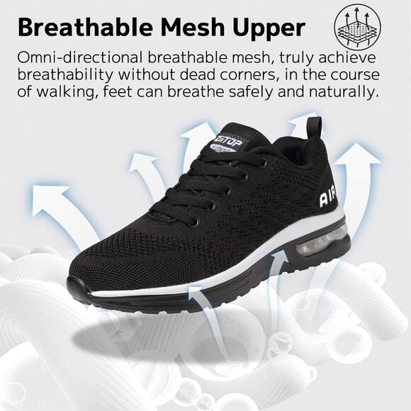 Womens Running Lightweight Air Cushion Walking Tennis Shoes for Women Fashion - Picture 2 of 7